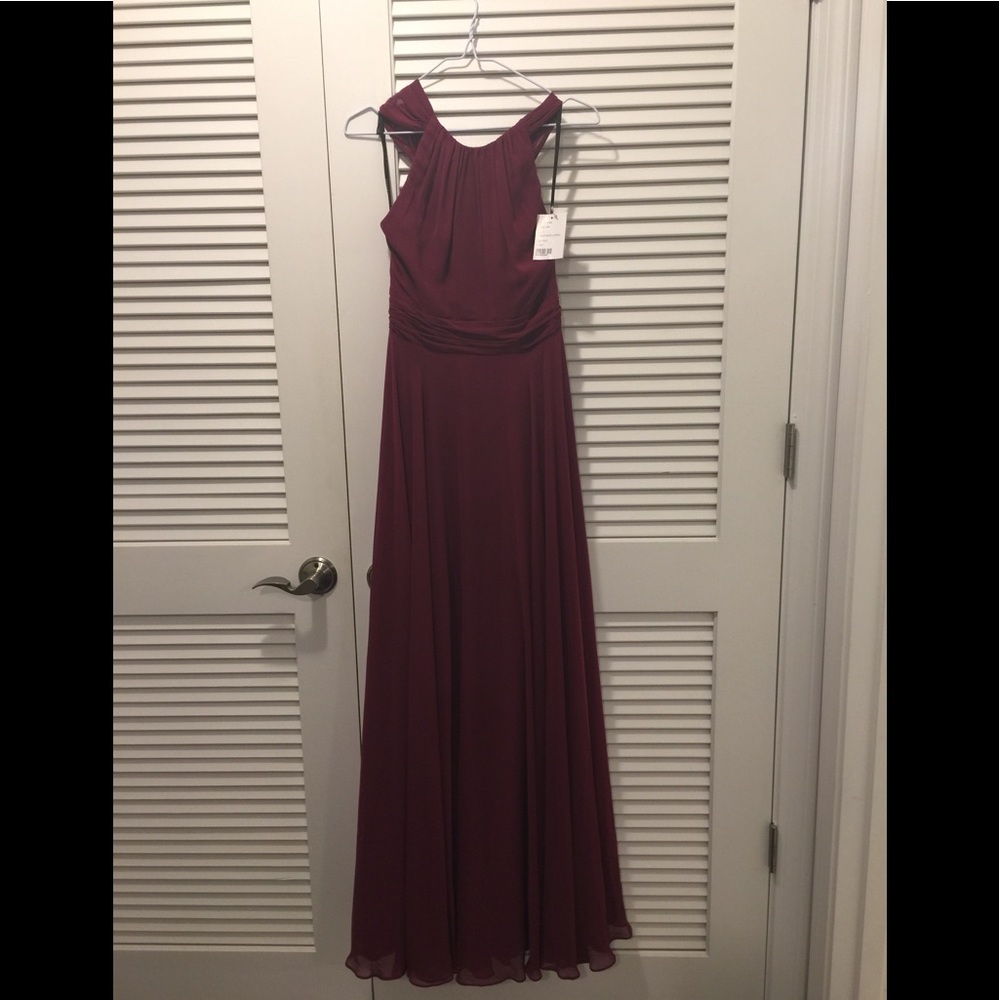 After six brand new bridesmaid gown #6760 ruby